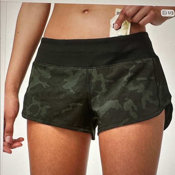 Lululemon Camo Speed Up Shorts - Picture 1 of 10